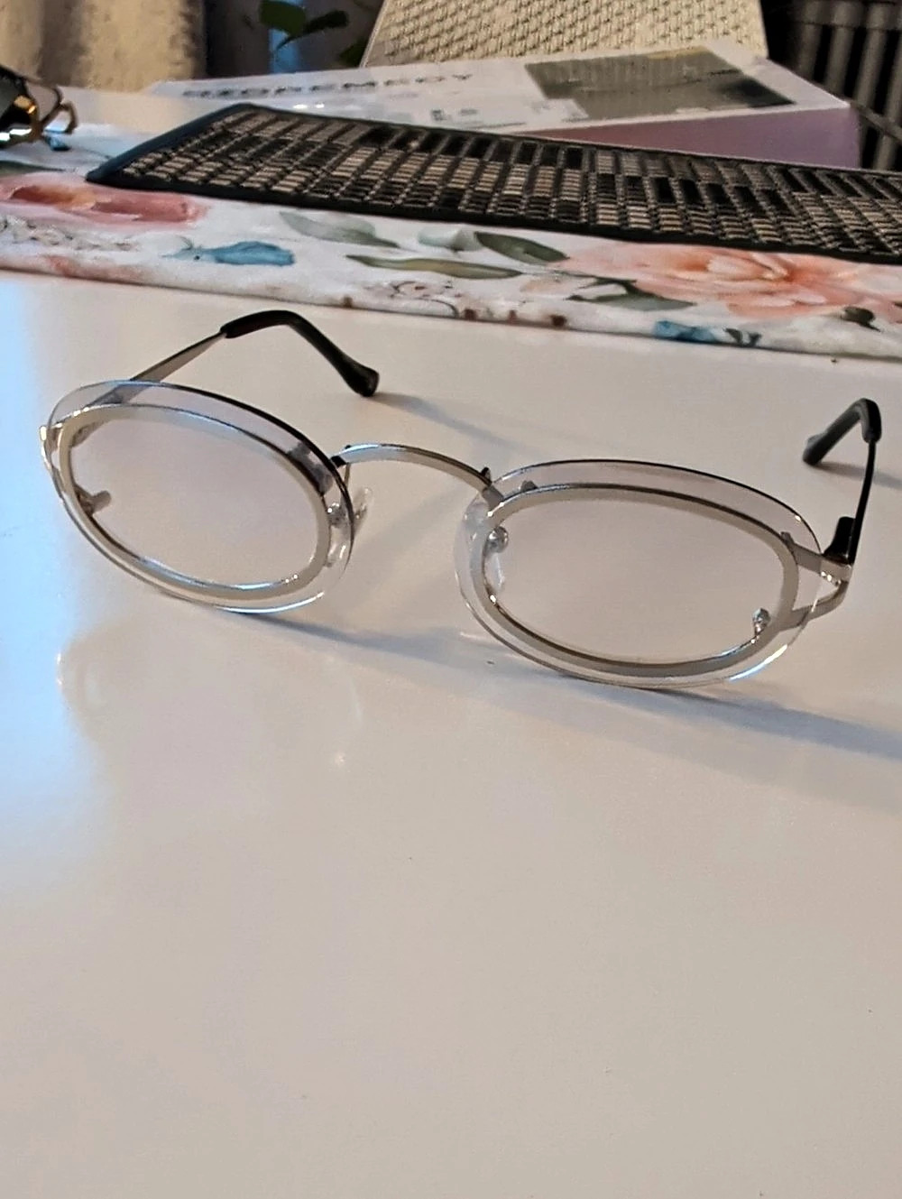 Vintage Frames Belly Rimless 24KT White Gold Limited Edition Sunglasses